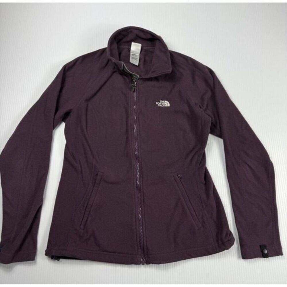 North Face Sweatshirt Womens‎ Medium Hoodie Full Zip Long Sleeve Purple TKA 200